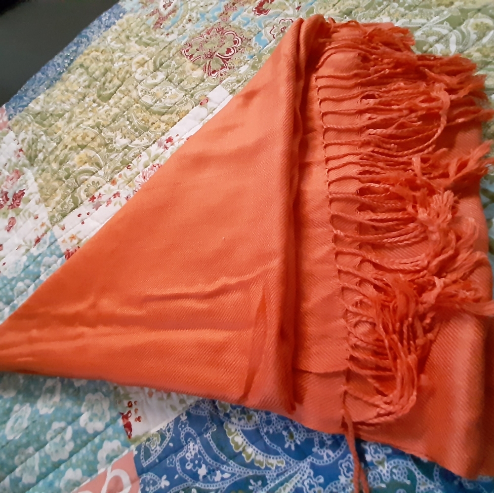 Orange Pashmina scarf. New.